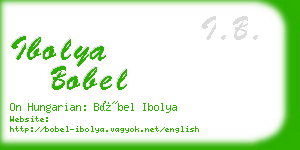 ibolya bobel business card